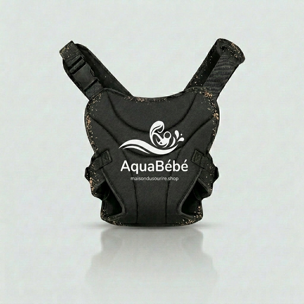 AquaBébé™ coloris Noir — Porte-bébé aquatique piscine et plage