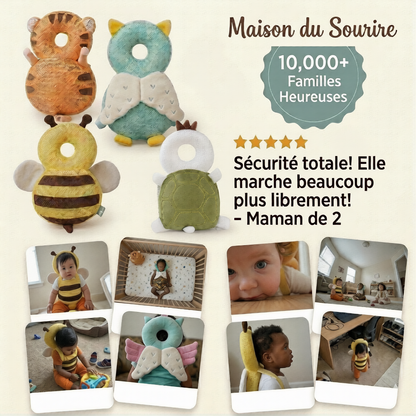 Coussin protège-tête bébé anti-chute Maison du Sourire
