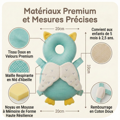 Coussin protège-tête bébé — motif animal
